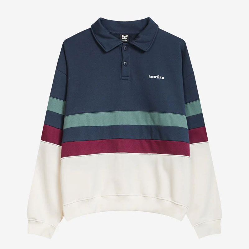 Sudadera Kaotiko: Polo Chang (Navy Heura Wine)