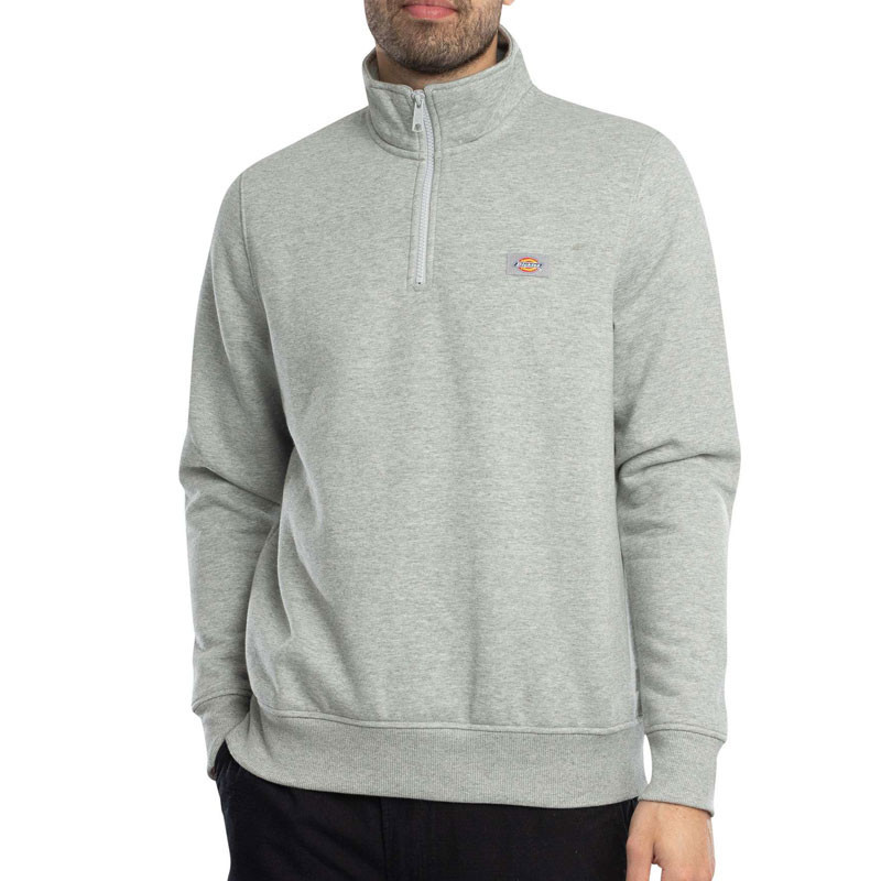 Sudadera Dickies: Oakport Quarter Zip (Heather Grey)