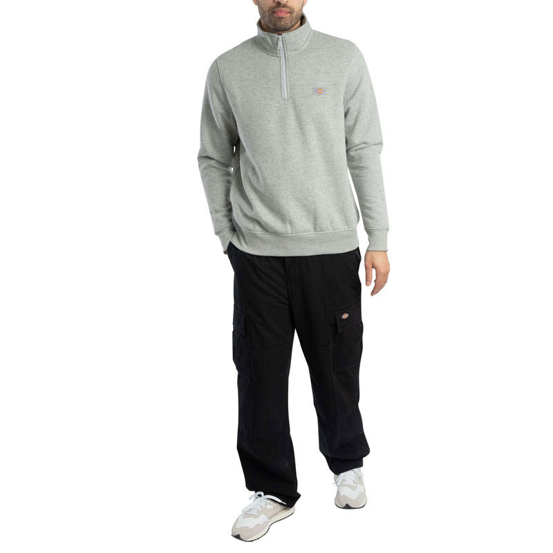 Sudadera Dickies: Oakport Quarter Zip (Heather Grey)