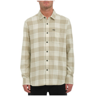 Camisa Volcom: Caden Plaid LS (Dirty White)