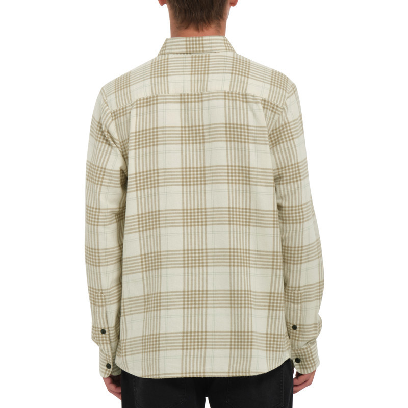 Camisa Volcom: Caden Plaid LS (Dirty White)