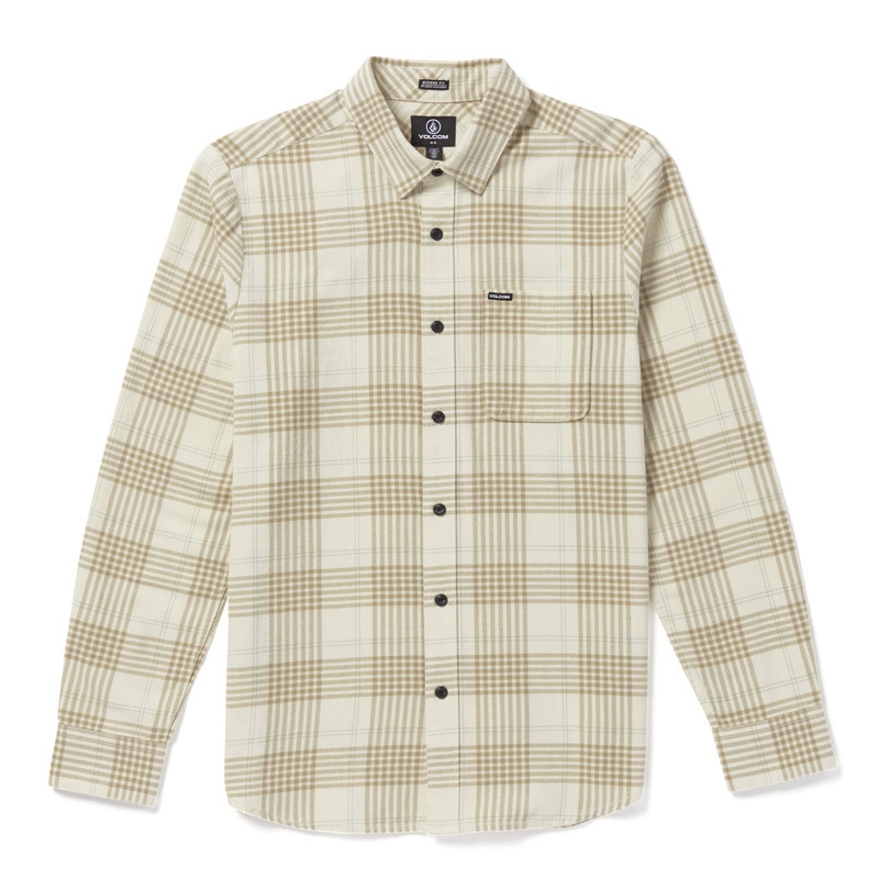 Camisa Volcom: Caden Plaid LS (Dirty White)