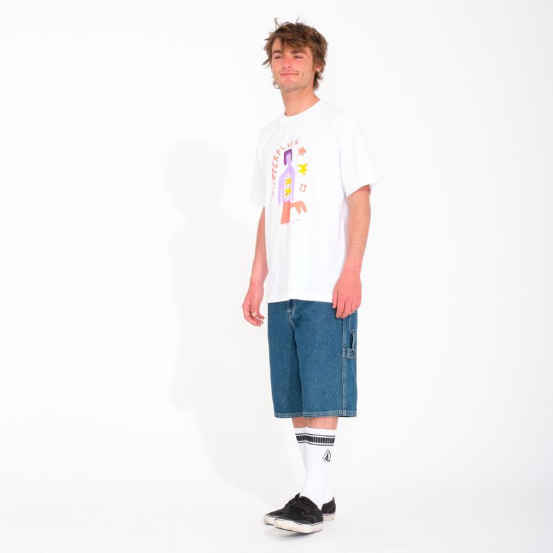 Bermuda Volcom: Labored Denim Utility Short (Indg Rdg Wsh)
