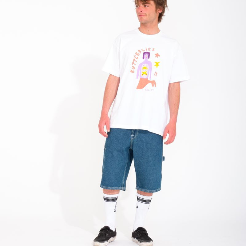 Bermuda Volcom: Labored Denim Utility Short (Indg Rdg Wsh)