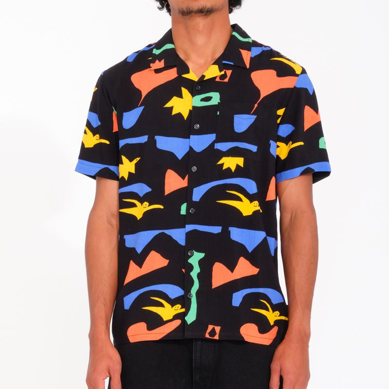 Camisa Volcom: Fa Arthur Longo SS (Black)