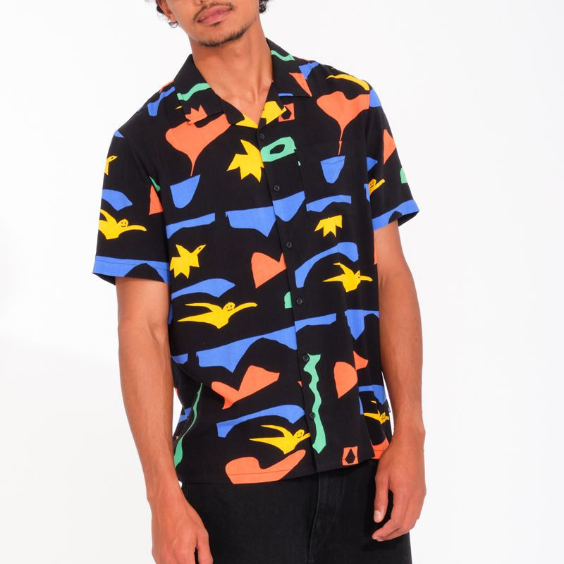 Camisa Volcom: Fa Arthur Longo SS (Black)