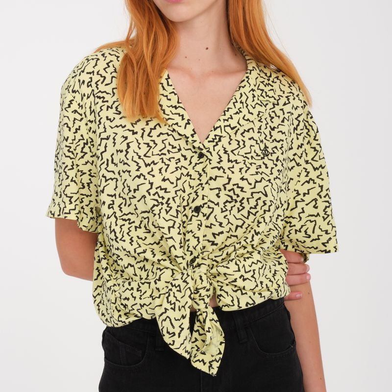 Camisa Volcom: Surfpunk Woven SS (Aura Yellow)