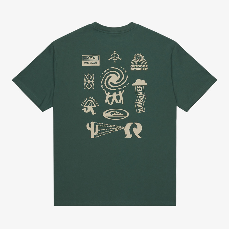Camiseta Quiksilver: Pto Welcome All (Trekking Green)