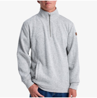 Sudadera Quiksilver: Keller 1/4 Zip (Light Grey Heather)