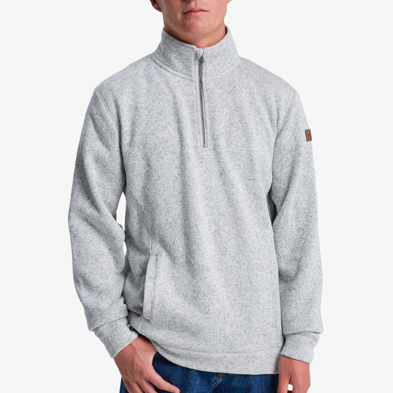 Sudadera Quiksilver: Keller 1/4 Zip (Light Grey Heather)