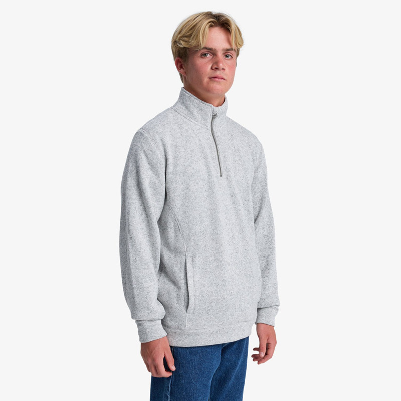 Sudadera Quiksilver: Keller 1/4 Zip (Light Grey Heather)