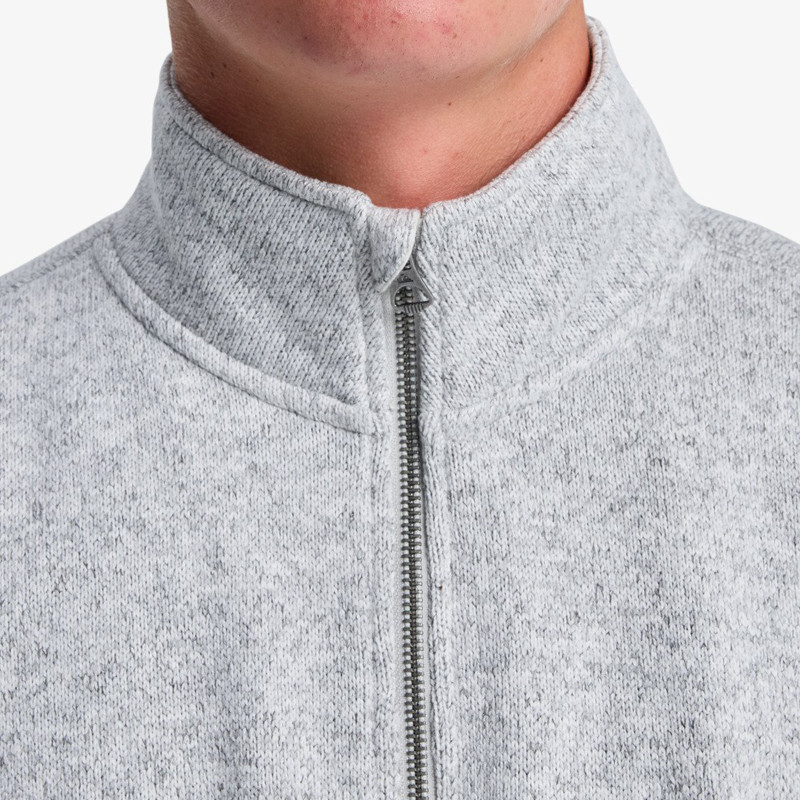 Sudadera Quiksilver: Keller 1/4 Zip (Light Grey Heather)