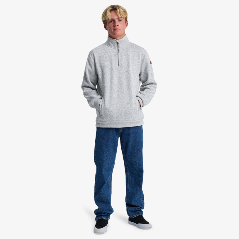 Sudadera Quiksilver: Keller 1/4 Zip (Light Grey Heather)