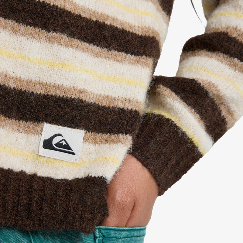 Jersey Quiksilver: Bukit Cardigan (Chocolate Brown Stripes)