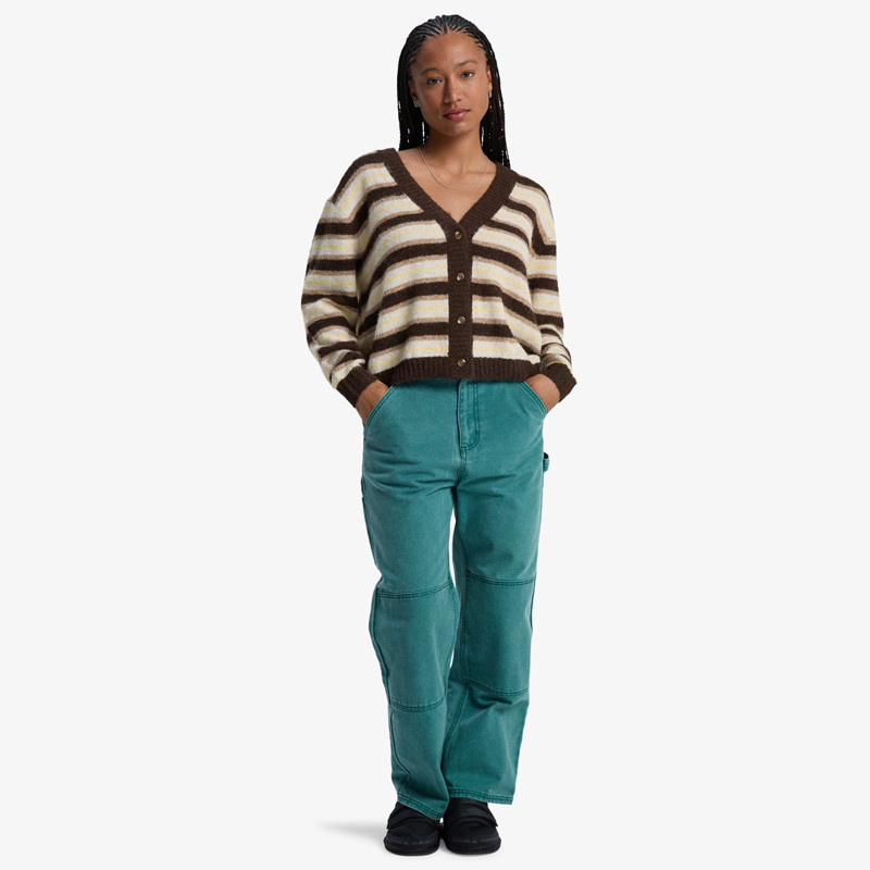 Jersey Quiksilver: Bukit Cardigan (Chocolate Brown Stripes)