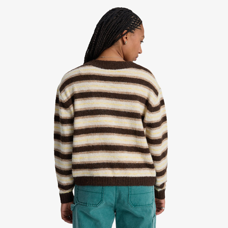 Jersey Quiksilver: Bukit Cardigan (Chocolate Brown Stripes)