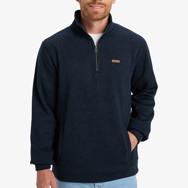 Sudadera Quiksilver: Keller 1/4 Zip (Dark Navy Heather)