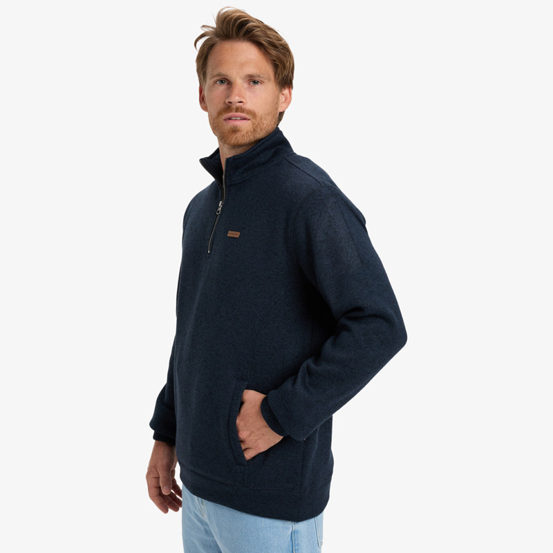 Sudadera Quiksilver: Keller 1/4 Zip (Dark Navy Heather)