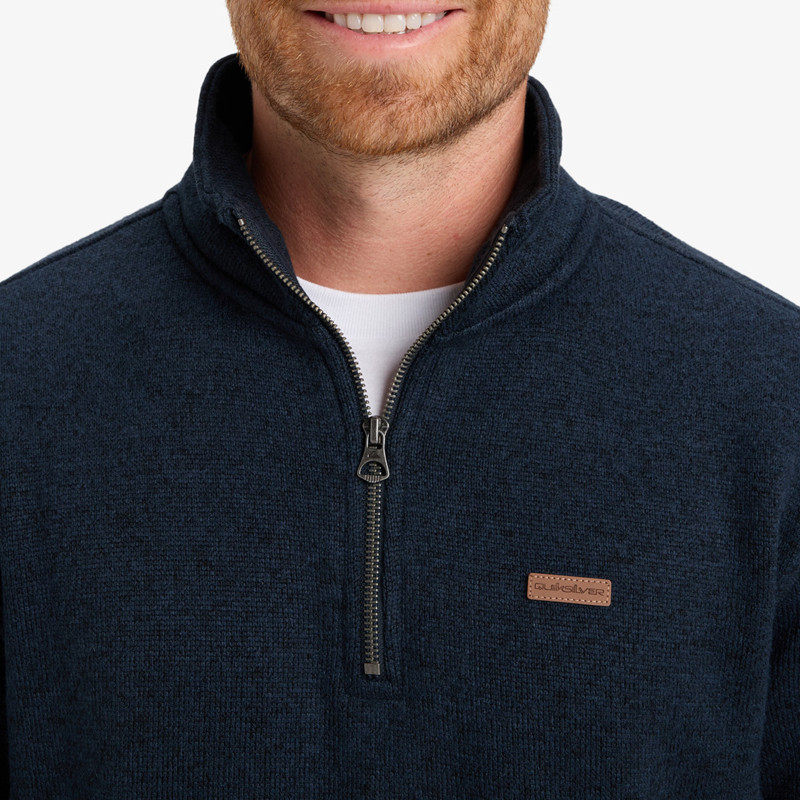 Sudadera Quiksilver: Keller 1/4 Zip (Dark Navy Heather)