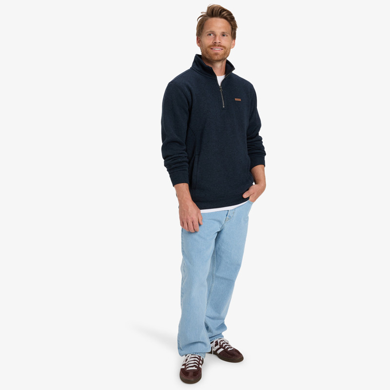 Sudadera Quiksilver: Keller 1/4 Zip (Dark Navy Heather)