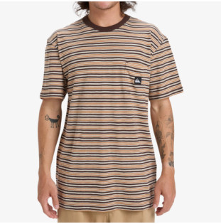 Camiseta Quiksilver: Onyx Ss Striped (Almond Stripe)