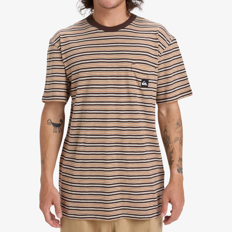 Camiseta Quiksilver: Onyx Ss Striped (Almond Stripe)