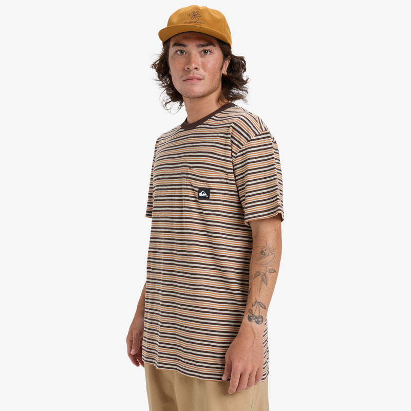 Camiseta Quiksilver: Onyx Ss Striped (Almond Stripe)