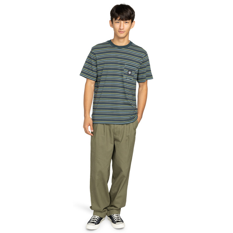 Camiseta Element: Icon Label Pkt (Willow Green Stripe)