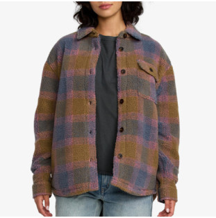 Chaqueta RVCA: Birdie Sherpa (Stone Blue)