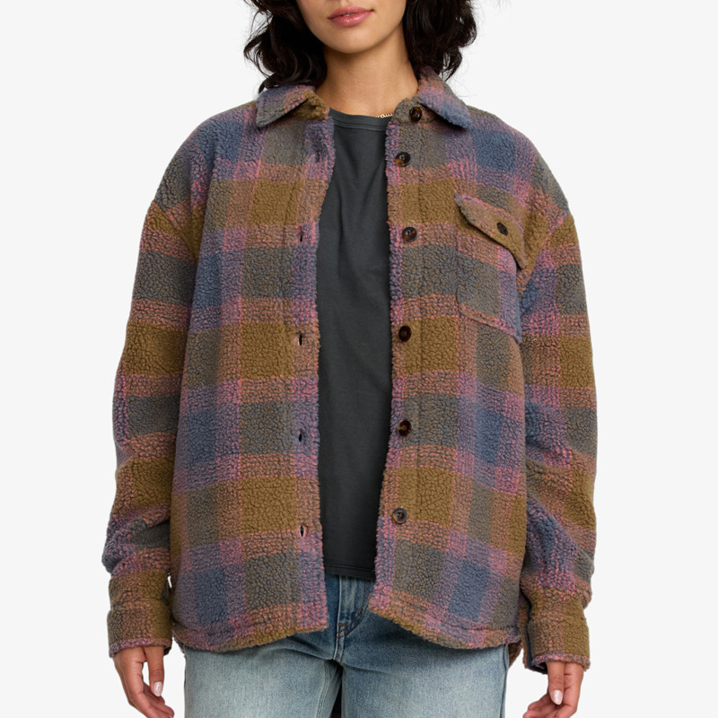 Chaqueta RVCA: Birdie Sherpa (Stone Blue)