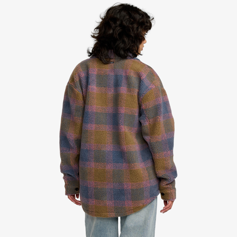 Chaqueta RVCA: Birdie Sherpa (Stone Blue)