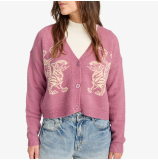 Jersey RVCA: Kitty Cardigan (Orchid)