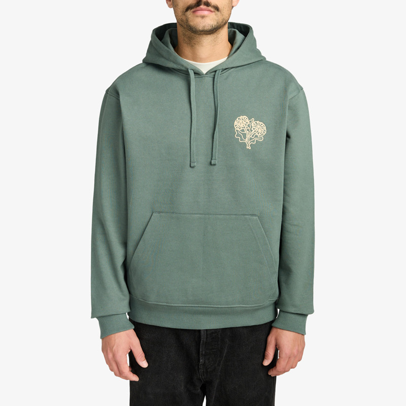 Sudadera RVCA: Flower Balance Hood (Balsam Green)