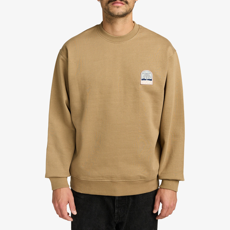 Sudadera RVCA: Palm Crest Cr (Coyote)