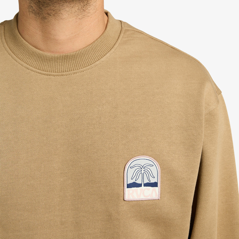 Sudadera RVCA: Palm Crest Cr (Coyote)