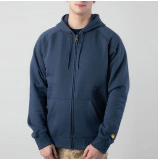 Sudadera Carhartt WIP: Hooded Chase Jacket (Dusky Blue Gold)