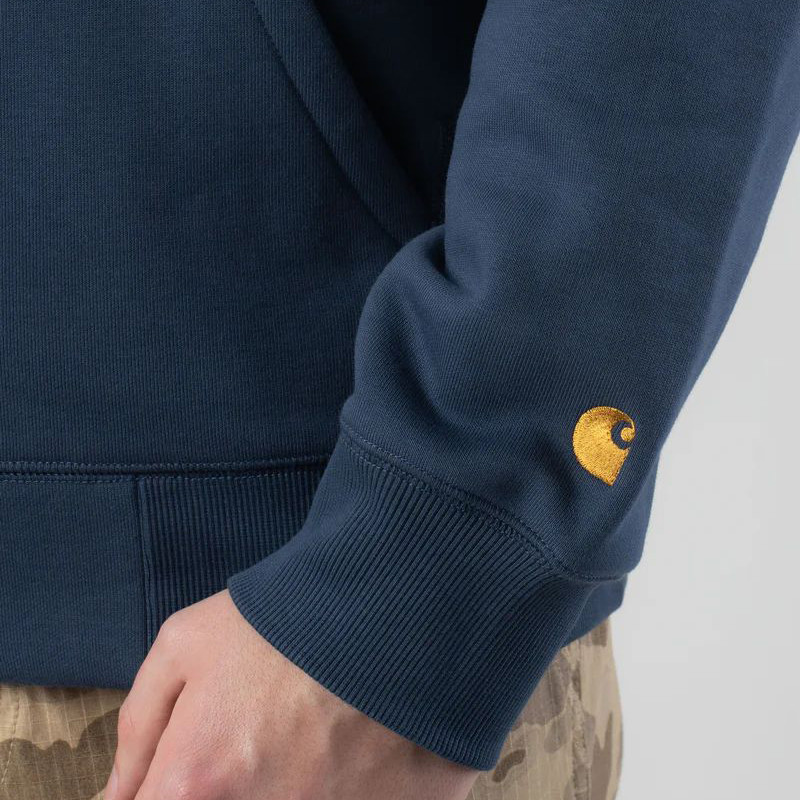 Sudadera Carhartt WIP: Hooded Chase Jacket (Dusky Blue Gold)