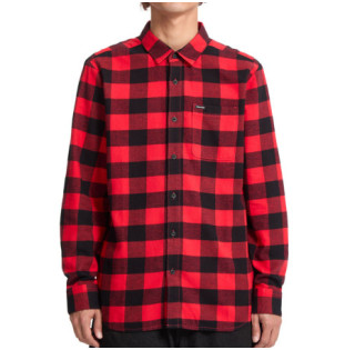 Camisa Volcom: Caden Plaid LS (Lifeguard Red)