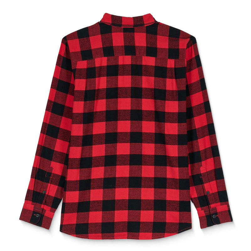 Camisa Volcom: Caden Plaid LS (Lifeguard Red)