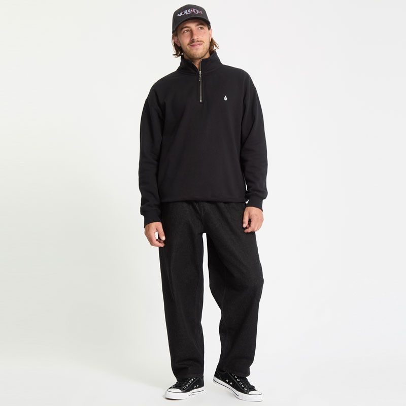 Sudadera Volcom: Single Stone Quarter Zip (Black)