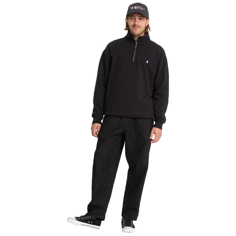 Sudadera Volcom: Single Stone Quarter Zip (Black)