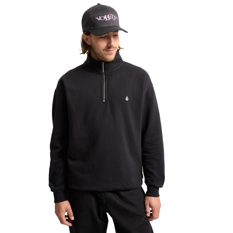 Sudadera Volcom: Single Stone Quarter Zip (Black)