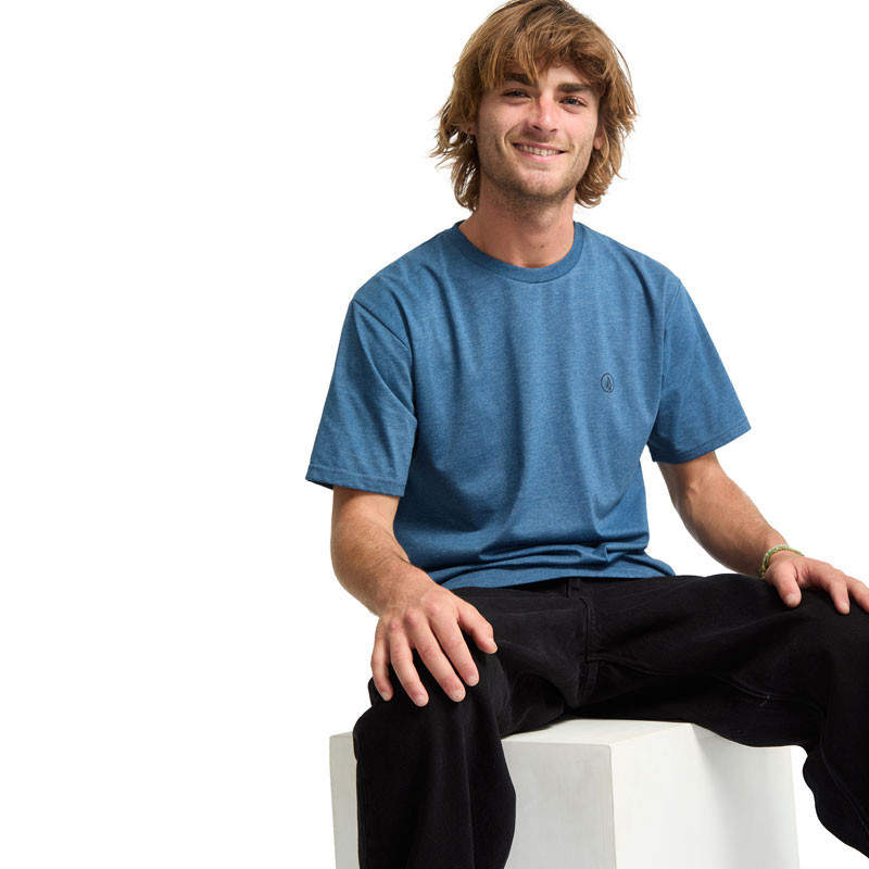 Camiseta Volcom: Circle Blanks Hth Sst (Cosmic Blue)
