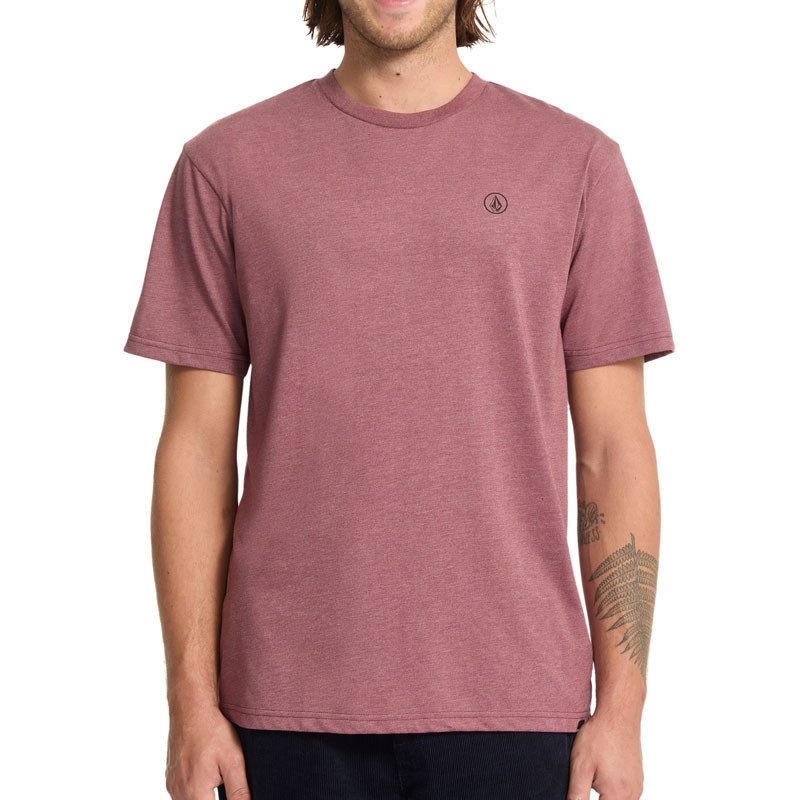Camiseta Volcom: Circle Blanks Hth Sst (Merlot)