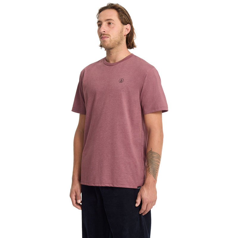 Camiseta Volcom: Circle Blanks Hth Sst (Merlot)