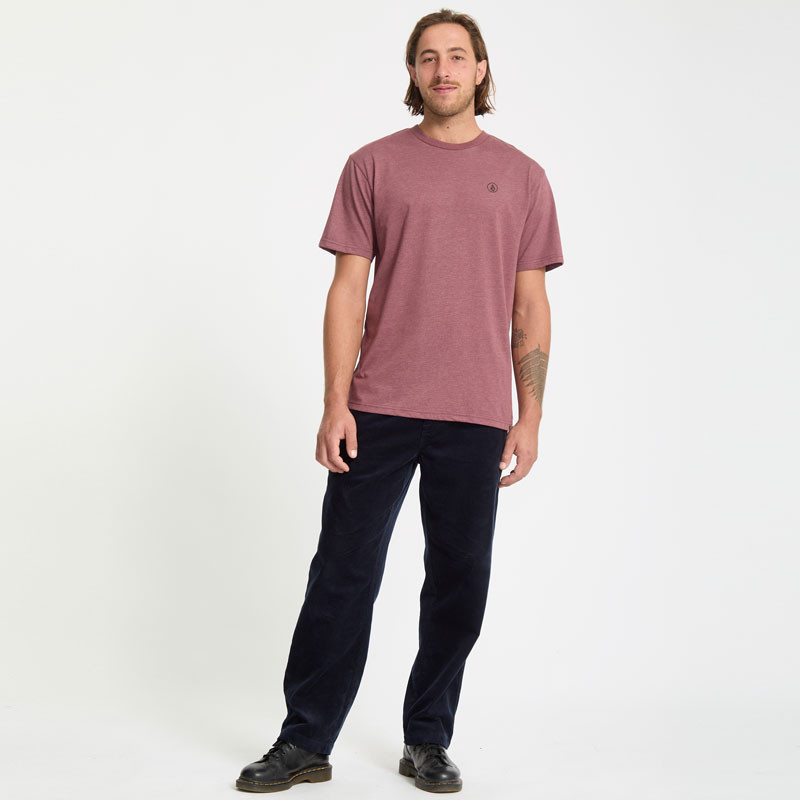 Camiseta Volcom: Circle Blanks Hth Sst (Merlot)