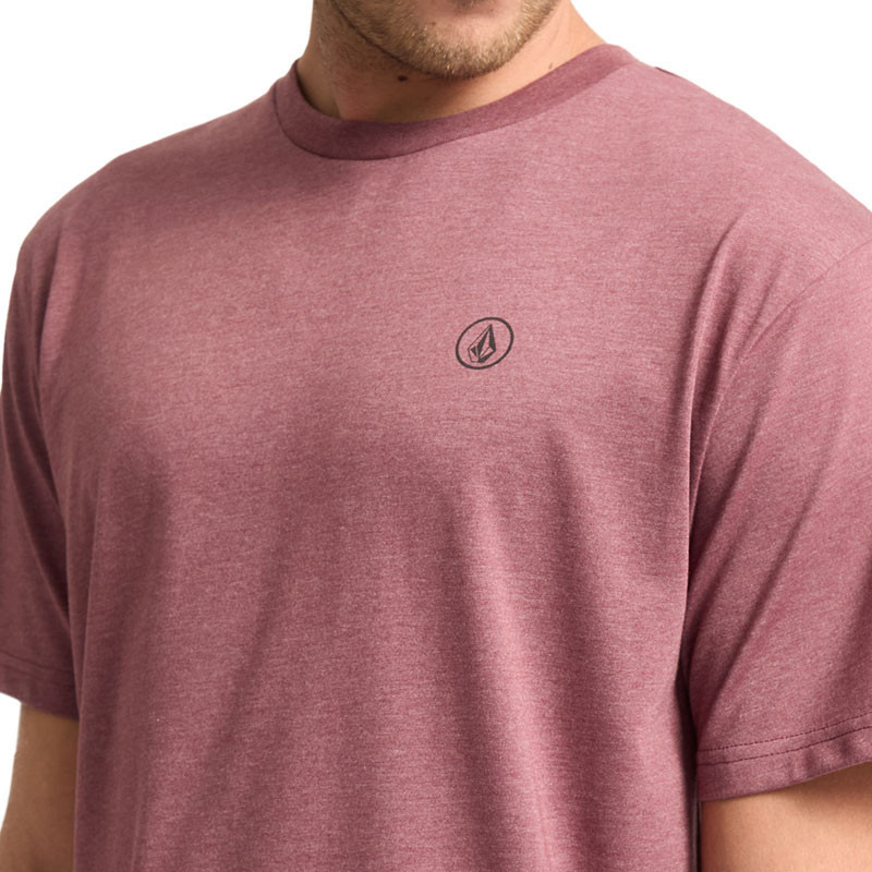 Camiseta Volcom: Circle Blanks Hth Sst (Merlot)