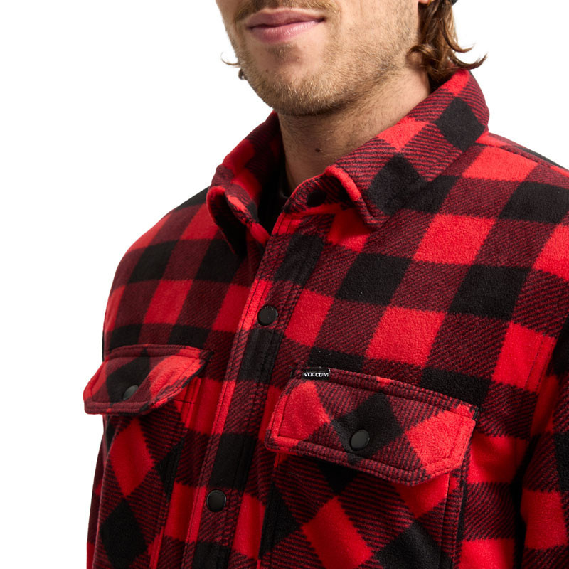Chaqueta Volcom: Bowered Fleece LS (Lifeguard Red)