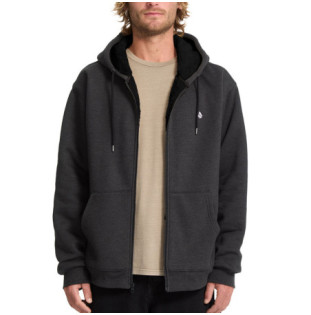 Sudadera Volcom: Single Stone Lined Zip (Heather Black)
