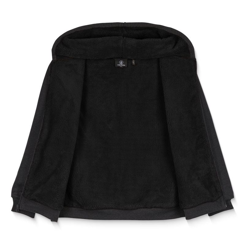 Sudadera Volcom: Single Stone Lined Zip (Heather Black)